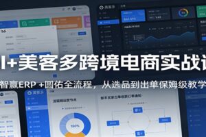 AI+美客多跨境电商实战课：智赢ERP +圆佑全流程，从选品到出单保姆级教学