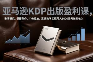 （17296期）亚马逊KDP出版盈利课，市场研究、书籍创作、广告投放，系统教学实现月入5000美元被动收入