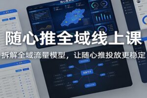 随心推全域线上课：拆解全域流量模型，让随心推投放更稳定