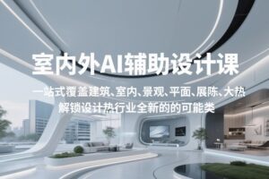 室内外AI设计课，一站式覆盖建筑、室内、景观、平面、展陈五大热门品类，解锁设计行业的全新可能