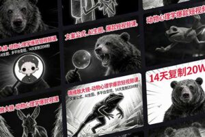 （17376期）情绪放大镜-动物心理学爆款短视频课，文案公式、AI生图、多平台变现，14天复制20W粉