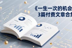 （17456期）付费文章合集《一生一次的机会》3篇，一个系统性、一次性、独家性的透剧