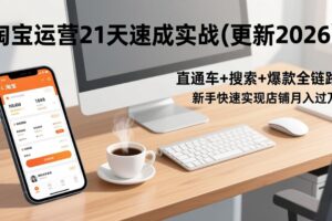（17475期）淘宝运营21天速成实战(更新2026)，直通车+搜索+爆款全链路，新手快速实现店铺月入过万