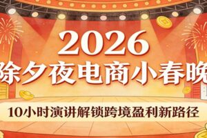 2026除夕夜电商小春晚，10小时演讲解锁跨境盈利新路径