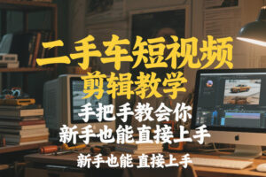 二手车短视频剪辑教学，手把手教会你，新手也能直接上手