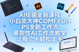 AI绘画全新课程，小白变大神COMFYUI+PS全新工作流，革命性AI工作流教学，让每个人轻松上手