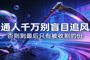 付费文章《通人千万别盲目追风口》否则到最后只有被收割的份