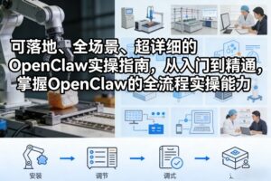 可落地、全场景、超详细的OpenClaw实操指南，从入门到精通，掌握OpenClaw的全流程实操能力