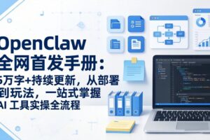 （17611期）OpenClaw 全网首发手册：5万字+持续更新，从部署到玩法，一站式掌握 AI 工具实操全流程