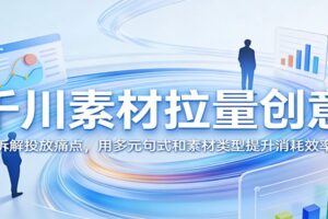 千川素材拉量创意：拆解投放痛点，用多元句式和素材类型提升消耗效率
