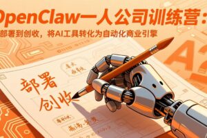 （17667期）OpenClaw小龙虾一人公司训练营-更新：从部署到创收，将AI工具转化为自动化商业引擎