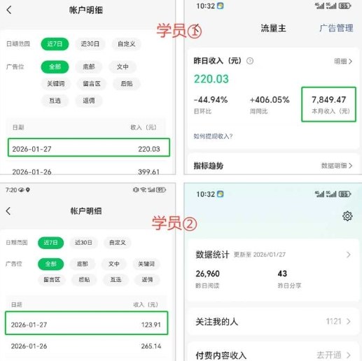 某大佬亲授公众号流量主实战教学：多赛道玩法全覆盖，小白轻松变现，每月多挣5k+