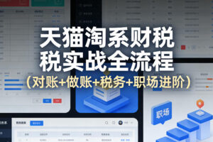 天猫淘系财税实战全流程（对账+做账+税务+职场进阶）