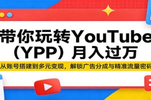 带你玩转YouTube（YPP）月入过万：从账号搭建到多元变现，解锁广告分成与精准流量密码