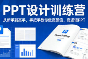 PPT设计训练营，从新手到高手，手把手教你做高颜值、高逻辑PPT