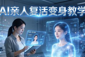 (17940期)AI亲人复活变身教学,最近超级火爆的项目,涨粉超级快,私域引流代做服务,收徒等