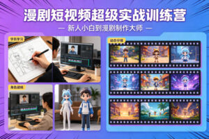 漫剧短视频超级实战训练营，新人小白到漫剧制作大师