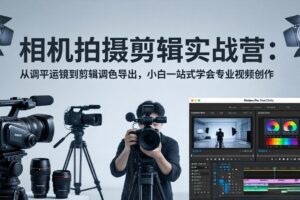 （18002期）相机拍摄剪辑实战营：从调平运镜到剪辑调色导出，小白一站式学会专业视频创作