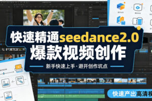 快速精通seedance2.0爆款视频创作，快速产出高清视频，避开大量创作坑点，新手也能快速上手
