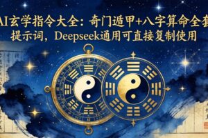 （18059期）AI玄学指令大全：奇门遁甲+八字算命全套提示词，Deepseek通用可直接复制使用