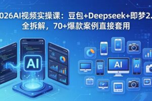 （18263期）2026AI视频实操课：豆包+Deepseek+即梦2.0全拆解，70+爆款案例直接套用