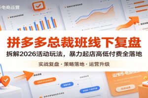 拼多多总裁班线下复盘：拆解2026活动玩法，暴力起店高低付费全落地