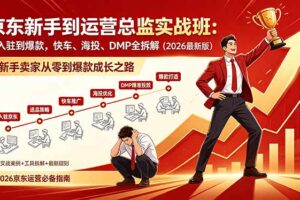 （18291期）京东新手到运营总监实战班：从入驻到爆款，快车、海投、DMP全拆解，2026最新版