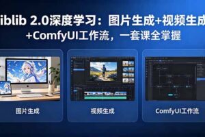 （18349期）Liblib 2.0深度学习：图片生成+视频生成+ComfyUI工作流，一套课全掌握