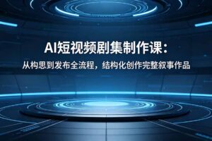 （18414期）AI短视频剧集制作课：从构思到发布全流程，结构化创作完整叙事作品