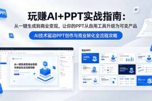 （18448期）玩赚AI+PPT实战指南-更新5月13：从一键生成到商业变现，让你的PPT从自用工具升级为可卖产品