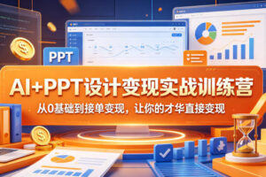 AI+PPT设计变现实战训练营，从0基础到接单变现，让你的才华直接变现