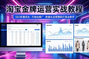 （18507期）2026 淘宝金牌运营实战教程，SEO权重优化万相台推广，数据化运营爆款打造全教学