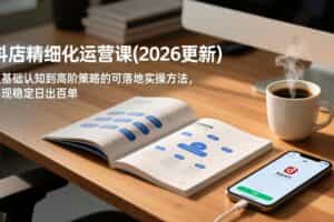 （18842期）抖店精细化运营课(更新6月)，从基础认知到高阶策略的可落地实操方法，实现稳定日出百单