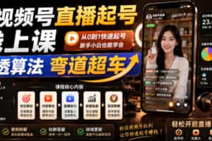 视频号直播起号线上课，吃透算法弯道超车（2026年6月）