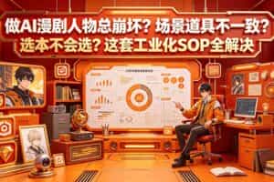 （18850期）做AI漫剧人物总崩坏？场景道具不一致？选本不会选？这套工业化SOP全解决 (更新)