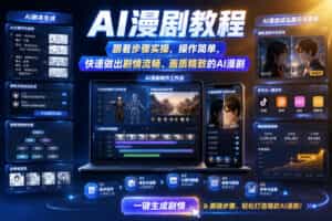 AI漫剧教程，跟着步骤实操，操作简单，快速做出剧情流畅、画质精致的AI漫剧