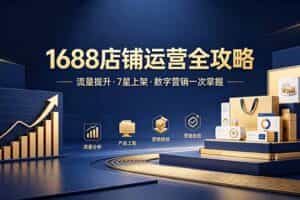 （18976期）1688店铺没流量？产品上架不到7星？数字营销不会投？全套运营技能一次学(更新6月）