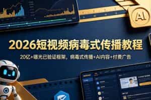 （18986期）2026短视频病毒式传播教程：20亿+曝光已验证框架，病毒式传播+AI内容+付费广告
