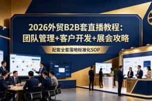 （18994期）2026外贸B2B套直播教程：团队管理+客户开发+展会攻略，配套全套落地标准化SOP