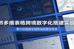 飞书多维表格跨境数字化搭建实战课，零代码搭建全链路电商管控体系