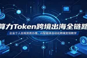 算力Token跨境出海全链路：企业个人合规资质办理，AI智能体自动化跨境变现教学