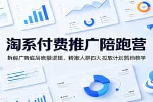 淘系付费推广陪跑营：拆解广告底层流量逻辑，精准人群四大投放计划落地教学
