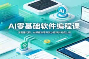 AI零基础软件编程课：无需懂代码，AI赋能从零开发小程序并完成上线
