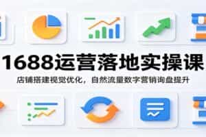 1688运营落地实操课：店铺搭建视觉优化，自然流量数字营销询盘提升