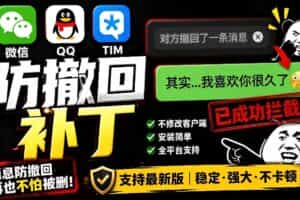 （19026期）Windows 下 PC 版微信/QQ/TIM 的防撤回多开工具！开源免费使用，且免费长期维护 RevokeMsgPatcher