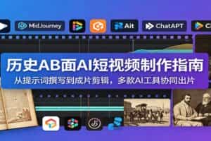 历史AB面AI短视频制作指南：从提示词撰写到成片剪辑，多款AI工具协同出片