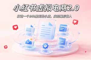 （19033期）2026 年最强风口掘金项目：AI小红书虚拟电商，布局搜索流量，每日躺赚500+