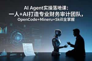 （19037期）AI Agent实操落地课：一人+AI打造专业财务审计团队，OpenCode+Mineru+Skill全掌握