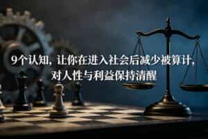 （19042期）付费文章：9个认知，让你在进入社会后减少被算计，对人性与利益保持清醒