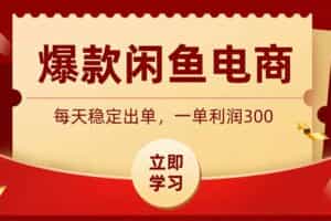 （19046期）爆款闲鱼电商，卖法简单粗暴，长期稳定可做，一单利润300
